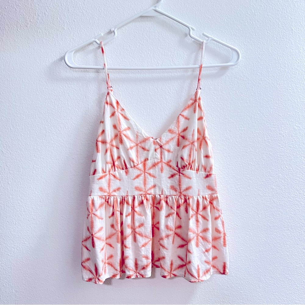 Star Tie Dye Peplum Cami - LOFT - SP